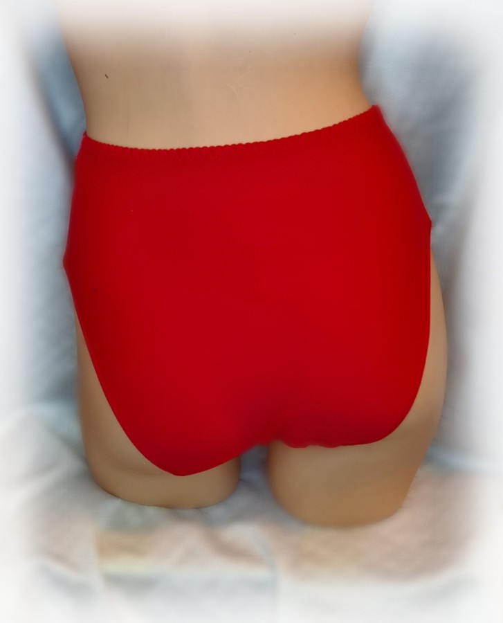 Latviškos kelnaitės aukštu liemeniu VALENTINO RAUDONA spalva - LV345