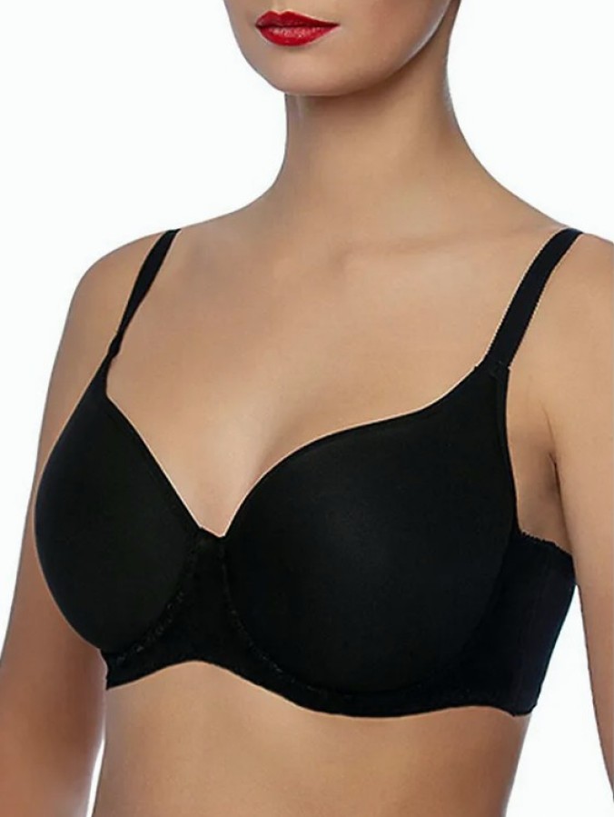 Juoda lygi "spacer" liemenėlė - 1756 