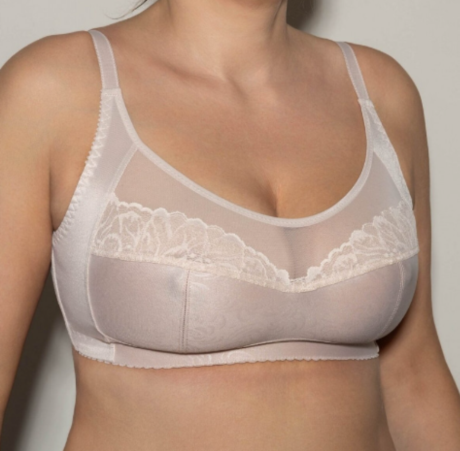 Latviška liemenėlė be lankelių KŪNO spalva - 7070