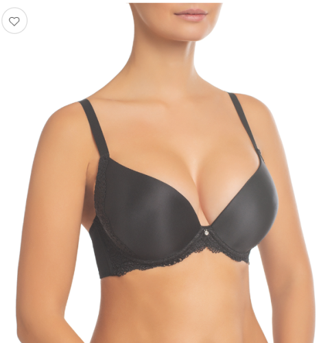 Latviška push-up liemenėlė  "Viktoria" – juoda spalva 
