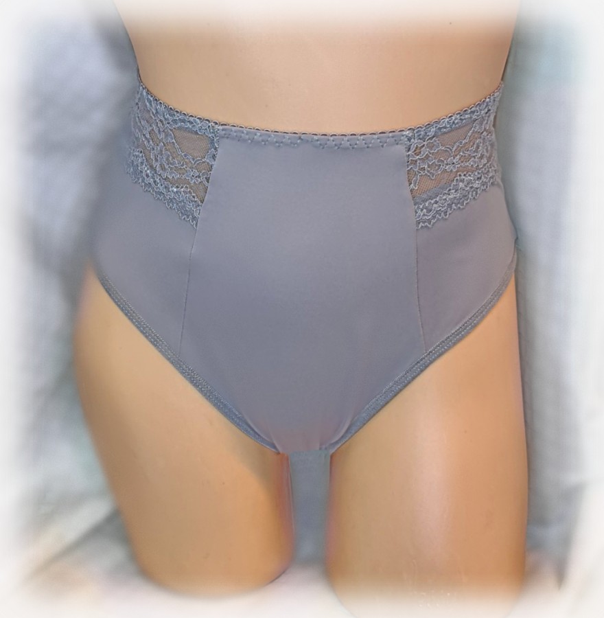 Latviškos kelnaitės aukštu liemeniu SIDABRO spalva - LV345