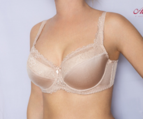 Latvių gamybos liemenėlė KŪNO spalva - 8020